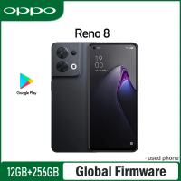 Global firmware OPPO Reno 8 5G smartphone MTK Dimensity 1300 6.43" 12GB 256GB 50MP+32MP 8r ColorOS 12.1 Used Phone