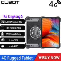 New Model Cubot TAB KingKong S 4G Rugged Tablet Android 15 13500mAh Mega Battery 10.1 Inch Screen RAM 6GB+ROM 256GB 48MP GPS 33W