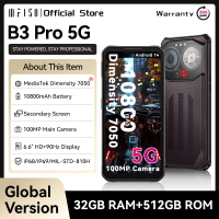 IIIF150 B3 Pro 5G Rugged Phone Dual Display Android 14 Smartphone 10800mAh 100MP Camera 6.6-inch Display 32GB RAM 512GB ROM