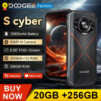 Global version DOOGEE S Cyber Rugged Phone 6.58" IPS Screen 8GB 256GB 10800mAh Large Battery 50MP AI Camera Smartphon Android 14