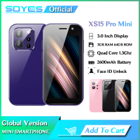 SOYES XS15 Pro 3.0 Inch 4G Mini Smartphone Android 9 Dual Sim Face ID Dual Camera WIFI Bluetooth FM Hotspot GPS OTG Mobile Phone