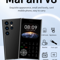 Credit Card Size Mini Phone Unlocked Dual SIM Ultra Thin 2.0" Display Pocket Cellphone Voice Changer Speed Dial Flashlight