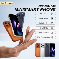 2026 NEW SERVO 4G Mini Smartphone 4.0" Display Android12 OS 2GB RAM 16GB ROM Play Store WiFi Small Smart Phones Dual SIM Standby
