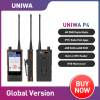 UNIWA P4 Smartphone 4W DMR Analog Walkie Talkie Android 9 MT6762 Octa Core Mobile Phone 4G 64G IP68 Waterproof Cellphone