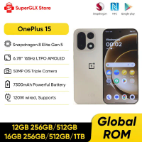 OnePlus 15 Unlocked Smartphone Snapdragon 8 Elite Gen 5 6.78'' 165Hz High Refresh Rate Screen Rear 50MP Triple Camera 7300mAh