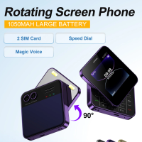 SERVO 2G GSM Mini Mobile Phones Rotating Screen 2.4" Display Dual SIM Cellphones Speed Dial FM Radio Flashlight Small Telephone