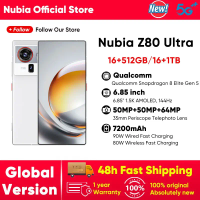 Global Version nubia Z80 Ultra 1.5K 144Hz Display Snapdragon 8 Elite Gen 5 90W Fast Charge 7200mA Original Authentic Smartphon