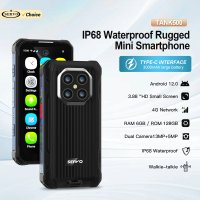 SERVO TANK500 Mini 4G Rugged Smartphone IP68 Waterproof Android 12 OS 6GB+128GB Play Store WiFi Face Unolck PTT Mini Smart Phone