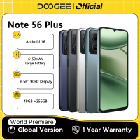 Global Version DOOGEE Note56 Plus Smartphone Android 16 48GB+256GB 6150mAh Large Battery 6.56'' 90Hz Display 50MP Camera NFC