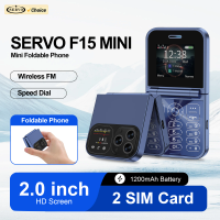 SERVO F15 Mini Flip Mobile Phone 2.0" Display Magic Voice Call Recording Speed Dial Flashlight 2G Fold Cellphones 2 SIM Standby
