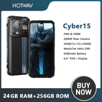 Rugged Phone 6.6 FHD+ 120Hz 200MP PixSmart G99 Smartphone 24GB 256GB Ultra-thin Mobile Phone NFC