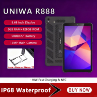 2025 New UTAB R888 8.68 Inch Android Tablet IPS Display Octa Core 8GB RAM 128GB ROM Dual SIM WiFi BT Google Play Tablet PC NFC