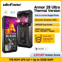 Ulefone Armor 28 Ultra Thermal Imaging 5G AI Rugged Phone 1TB ROM+32GB RAM Smartphone Android AMOLED 6.67" Dimensity 9300+ 120W