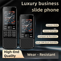 Retro Mini Slide Mobile Phone Small Size Compact Cellphone Big Keypad Simple Feature Phone Portable Backup Phone for Elderly 2G