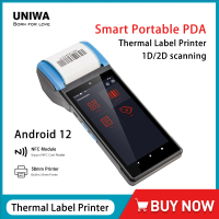 UNIWA V6P POS PDA Built-in 58mm Thermal Label Printer Smart Portable PDA 1D 2D Scanning 5.45Inch IPS Touch Screen Android 12 NFC