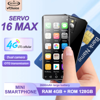 SERVO 16MAX Mini Android Smartphone 4G LTE Cellular 4GB+128GB 4" HD Diaplay Cellphones 8MP 2600mAh Face Unlock OTG Mobile Phones
