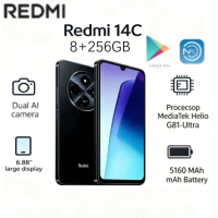 2026 Newest Model REDMI 14c 8+256GB, 120Hz display, 50MP dual-camera system, 5160mAh battery, SmartphoneGlobal Version