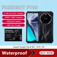 Fossibot F109 5G Rugged Smartphone Android 14 Dual Display 8GB+256GB Mobile Phone 10600mAh Battery 64MP Face ID Cellphone NFC