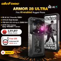 【2025 New】Ulefone Armor 28 Ultra 5G AI Rugged Phone 1TB ROM Up to 32GB RAM Smartphone Android 6.67"AMOLED Dimensity 9300+