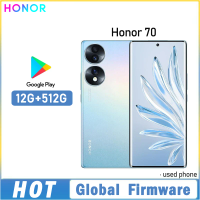 Global Firmware HONOR 70 5g Smartphone 6.67-inch 4800mAh rear camera 54MP Snapdragon 778G Plus RAM 12GB ROM 512GB used phone