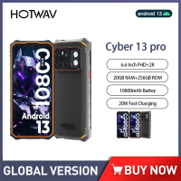 HOTWAV Cyber 13 Pro Rugged Smartphone Android 13 20GB+256GB 150LM Flashlight 6.6 Inch FHD+ 10800mAh 20W 64MP Cellphones On Sale