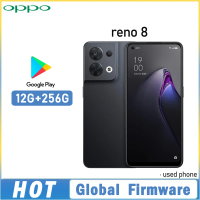 Global Firmware OPPO Reno 8 5G smartphone MTK Dimensity 1300 6.43" 12GB 256GB 50MP+32MP ColorOS 12.1 Used Phone