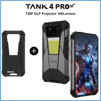 Unihertz by 8849 Tank 4 pr Smartphone 5G with 720P Projector 512GB 1TB Dimensity 8300 CPU 6.73" 3k AMOLED 11600mAh Android 14