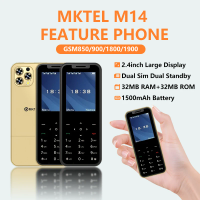 MKTEL M14 feature phone 2.4 inches 1500mAh battery 32MB+32MB dual SIM GSM phone supports 10 languages