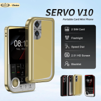 SERVO V10 Pocket Mobile Phone 2 SIM Standby Speed Dial Magic Voice FM Radio Blacklist MP4 Player Torch 2G GSM Button Cellphones