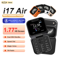 SERVO i17 Air Mini Flip Mobile Phone Dual SIM 1.77" Screen Bluetooth Dial Magic Sound FM Radio Torch 2G GSM Small Fold Cellphone