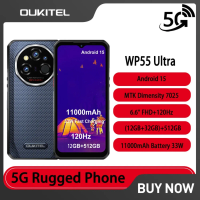 OUKITEL WP55 Ultra 5G Rugged Smartphone Android 15 Thermal Imaging Dimensity7025 44GB+512GB 11000mAh 108MP 6.6 NFC Mobile Phone