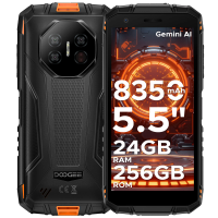 DOOGEE Fire 3 Ultra Rugged Phone Gemini AI Android 15 8350mAh Battery 24GB(6+18) 256GB UNISOC T7200 Widevine L1 NFC Smart Phone