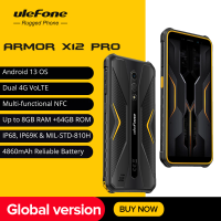 Ulefone Armor X12 Pro Rugged Waterproof Smartphone, Android 13, 10GB+64GB, 4860mAh, 13MP, 5.45", NFC, 4G Mobile Phone, Global