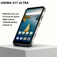 UNIWA S17 Ultra max 6.7 Inch 4G Rugged Smartphone Android 14 6GB+128GB Mobile Phone 7500mAh 33W Night vision NFC