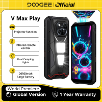 Global Version DOOGEE V Max Play 5G Projector Rugged Phone 6.78" 20500mAh Battery Dual Camping lights Dimensity 7300 NFC Phone