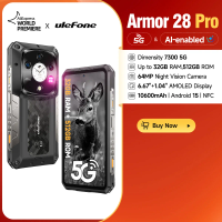【New】Ulefone Armor 28 Pro 5G AI Rugged Phone 10600mAh 6.67AMOLED 64MP Smartphone 512GB ROM 120W Android 15 Mobile phone
