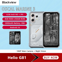 NEW Blackview OSCAL MARINE 3 Rugged Smartphone 6.56" HD 90Hz Helio G81 16MP + Night Vision Camera 5000mAh Android16 Mobile Phone