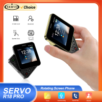 SERVO 90° Rotating Side Slider Phone 2G GSM FM Radio Flashlight Magic Voice MP4 Dual SIM Cards 2.4" Mini Rotatable Mobile Phones