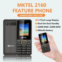 MKTEL 2160 2G Feature Phone Dual SIM 800 mAh1.77" Large Keypad Mini Phone MP3 MP4 FM Radio