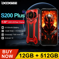 DOOGEE S200 Plus 5G Rugged Phone 6.72 FHD+ 120Hz IPS Dimensity 7300 12GB+512GB 10100mAh Battery 100MP Smartphone Android 14 NFC