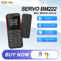 SERVO BM222 Super Mini Mobile Phone 2 SIM Cards Bluetooth Dialer Magic Voice Auto Call Recorder 2G Small Button Backup Cellphone