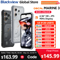 Blackview Oscal MARINE 3 Rugged Smartphone 6.56-inch HD+ IPS 90Hz Display 5000mAh Android 16 MTK Helio G81 NFC 256GB Cellphone