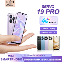 SERVO 19PRO Android Mini Smartphone 4G Cellular 6GB+128GB 3.88" HD Display Face Unlock 2 SIM Small Mobile Phones GPS Play Store