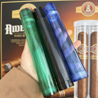 Colorful Acrylic Cigar Humidor Tube - Portable Single Cigar Storage Case with Airtight Seal for Travel Waterproof&Shatterproof
