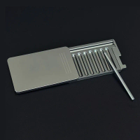 High Quality 8-Compartment Metal Snuff Container Kit with Slide Lid Design Built-in Aluminum Straw Leak-Proof Snuff Storage case