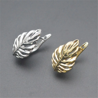 1/2Pcs 18K Gold Plated Brass Leaf Shaped Hollow Fashion Earrings Buckles For DIY High Quality Earring Hook Clasps Jewelry Making