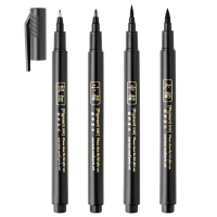 4pc Brush Pen Calligraphy Pen Chinese Words Learning Stationery Student Art Drawing Marker Pens