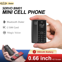 SERVO BM01 New Mini Mobile Phone Dual SIM Standby Magic Voice Speed Dial Call Recording MP3 Player 2G GSM Tiny Feature Cellphone