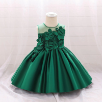 Elegant Party Flower Girls Dress Evening Costume Bow Wedding Princess Dresses Girl Summer Birthday Bridesmaid Prom Gown Vestido