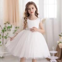 Children's Dresses Kids Girl Princess Dress For Birthday Girls Party Dresses Elegant Bridesmaid Wedding Dress Bowknot Prom Dress